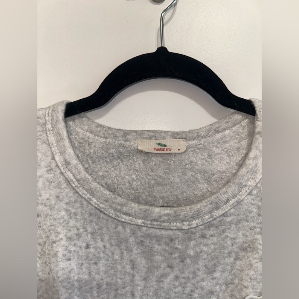 Hummingbird Grey Sweater Top - Picture 6 of 9